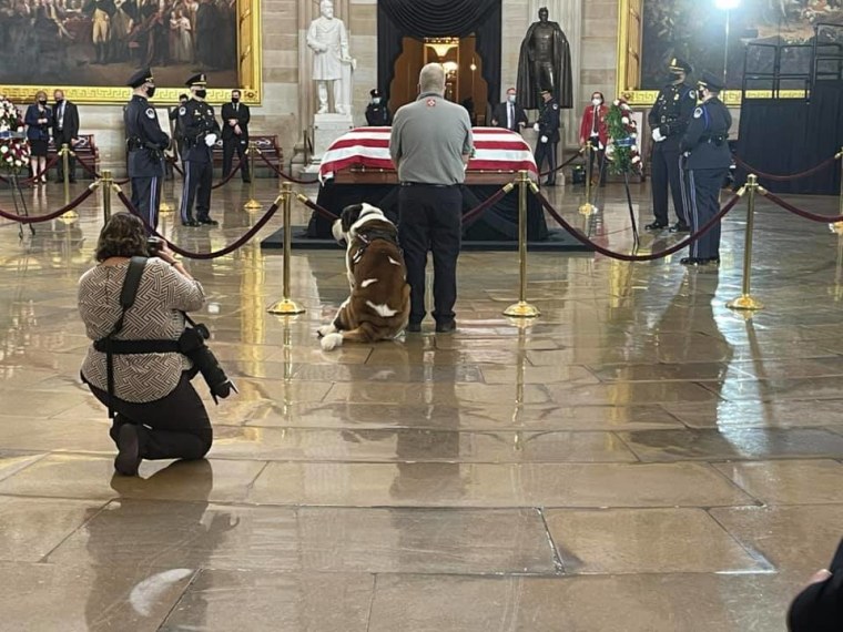 Funeral for Capitol police officer William "Billy" Evans on April 13 at the U.S. Capitol.