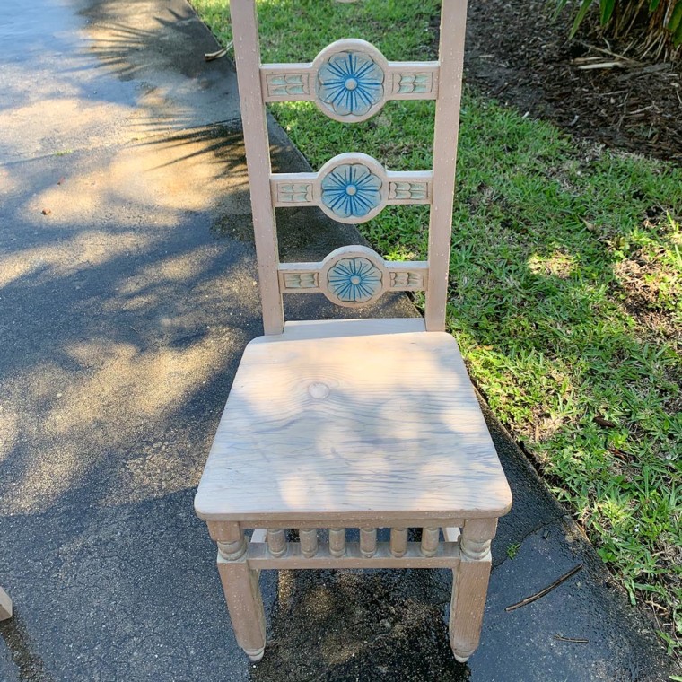 Terri Peter dining room chair outside