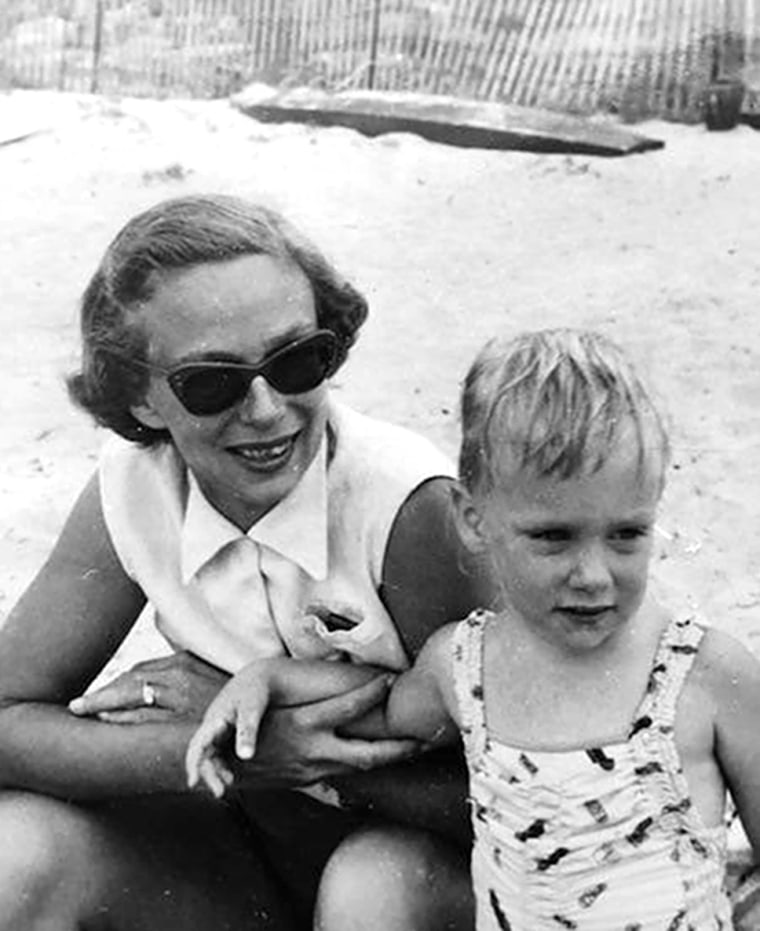 Artist Liza Donnelly as a child with her mother, who passed away when Donnelly was only 22, before she sold her first cartoon to The New Yorker.