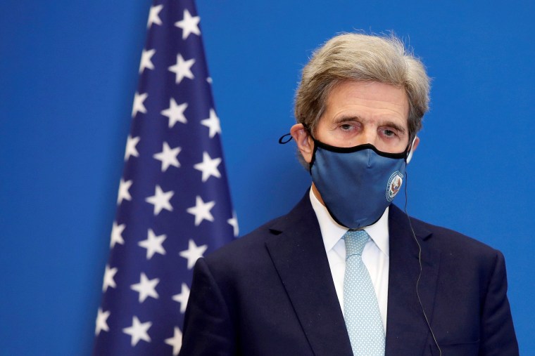 Image: U.S. Special Presidential Envoy for Climate John Kerry attends a news conference in Paris, France