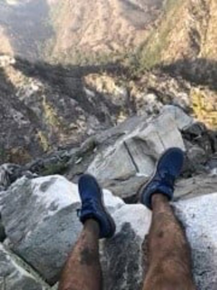 Image:; Rene Compean, sent this photo to a friend before becoming lost and search-and-rescue teams hoped avid hikers could identify the location.