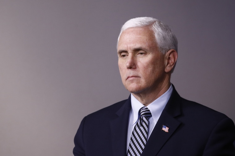 Image: Vice President Mike Pence at the White House on April 4, 2020.