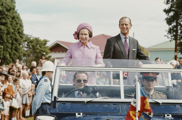 Image: Queen Elizabeth II and Prince Philip during their visit to New Zealand, 1977.
