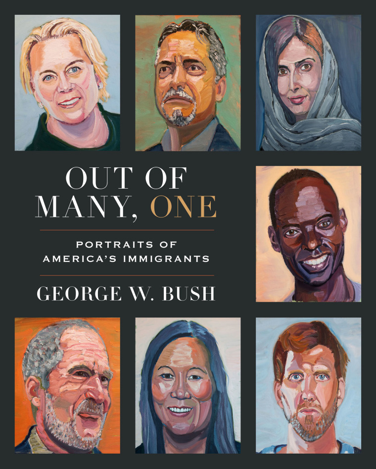 Former President George W. Bush's new book, "Out of Many, One," features portraits he painted of 43 immigrants to America. 