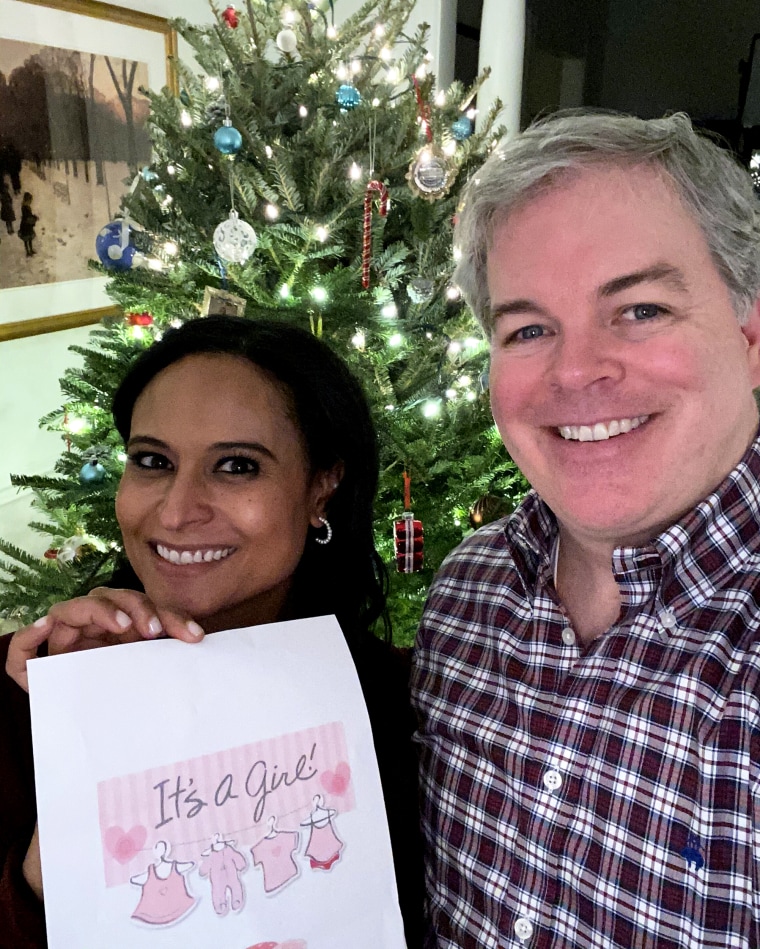 Kristen Welker and husband John Hughes got the good news that their surrogate was pregnant before Kristen moderated the final presidential debate of 2020. Thinking of her baby, she says, helped keep her calm during the high-stakes debate.