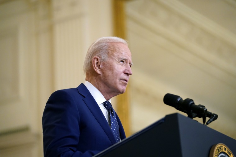 Image: President Joe Biden speaks in the East Room of the White House on April 15, 2021.