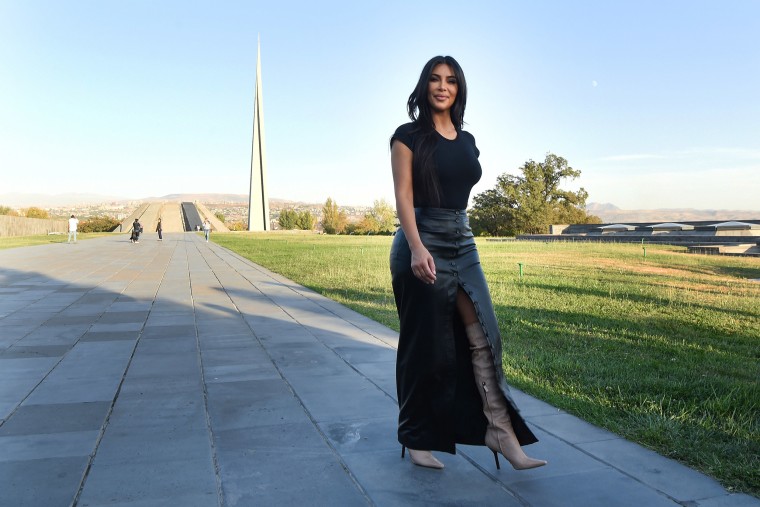 Image: Kim Kardashian visits the Tsitsernakaberd Armenian Genocide Memorial Complex.