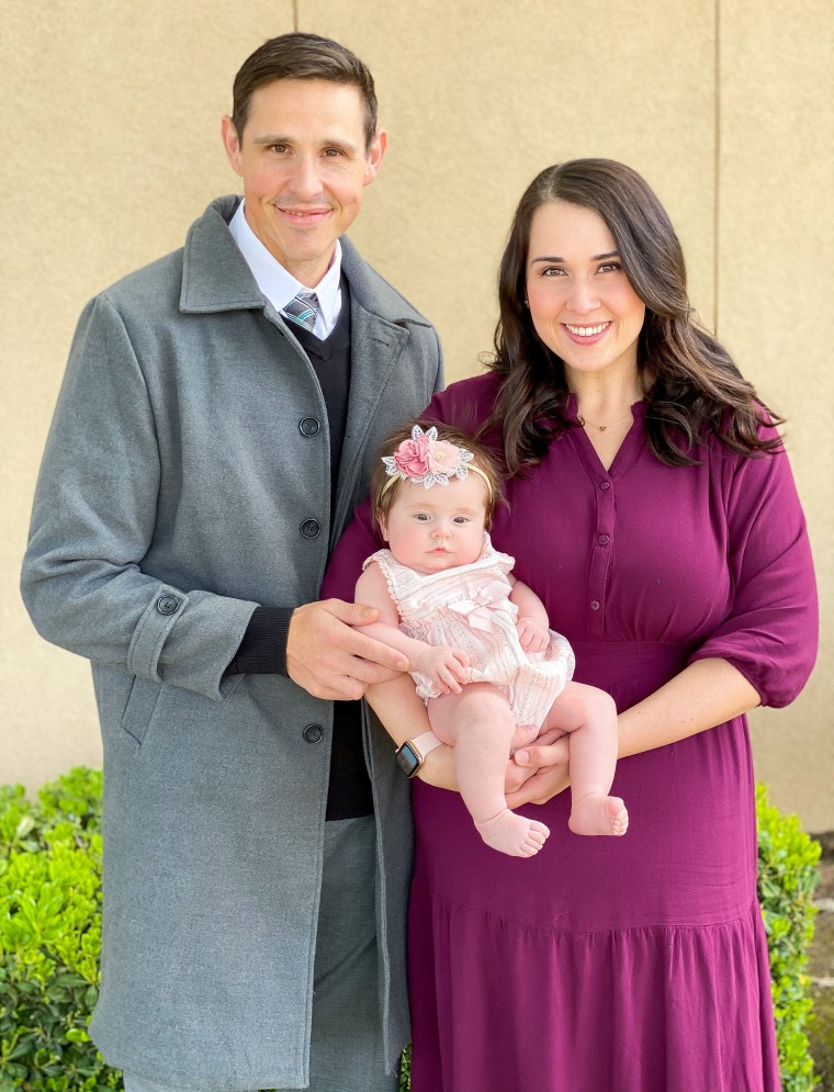 The couple, from Lathrop, Northern California, became parents to Presley on Dec. 21, 2020 and insisted that their weight-loss journey made parenthood possible.