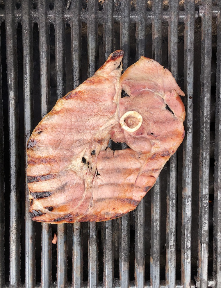 Too hot to use the oven? Cook your ham on the grill!