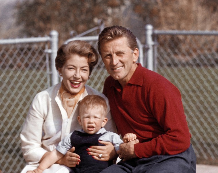 Kirk Douglas Portrait with Family at Home