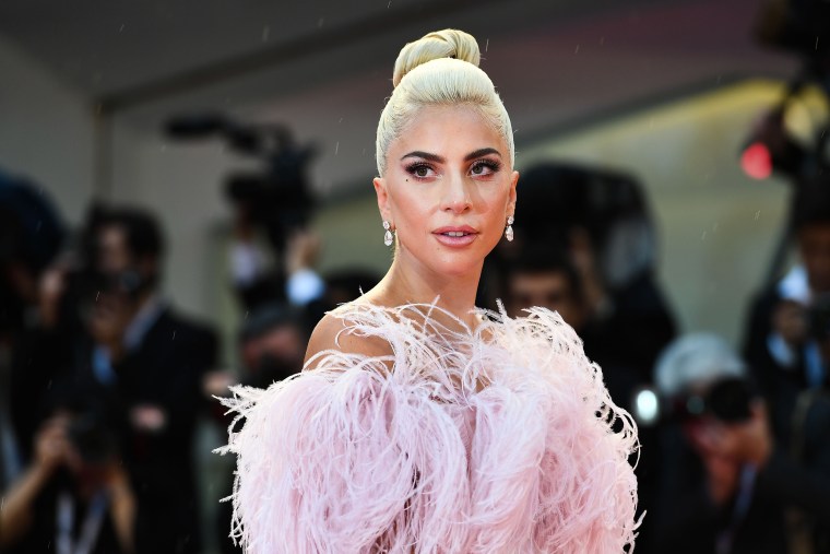 Image: Singer and actress Lady Gaga arrives for the premiere of the film \"A Star is Born\"  during the 75th Venice Film Festival at Venice Lido