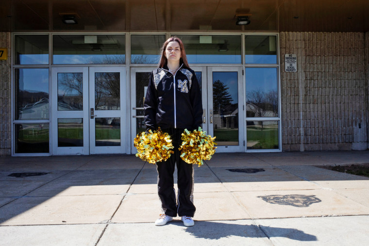 Image: Levy, a former cheerleader at Mahanoy Area High School, poses in an undated photograph