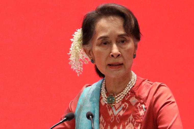 Image: Myanmar's State Counsellor Aung San Suu Kyi attends Invest Myanmar in Naypyitaw, Myanmar.