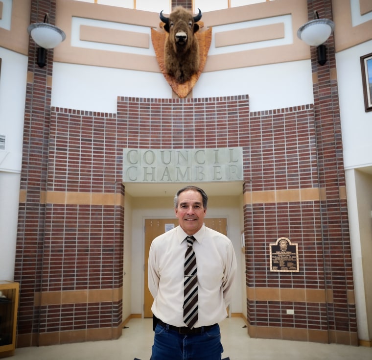 Floyd Azure, the chairman of the Fort Peck Assiniboine and Sioux Tribes in Poplar, Mont.