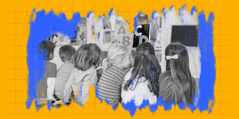 Photo illustration of children at a day care.