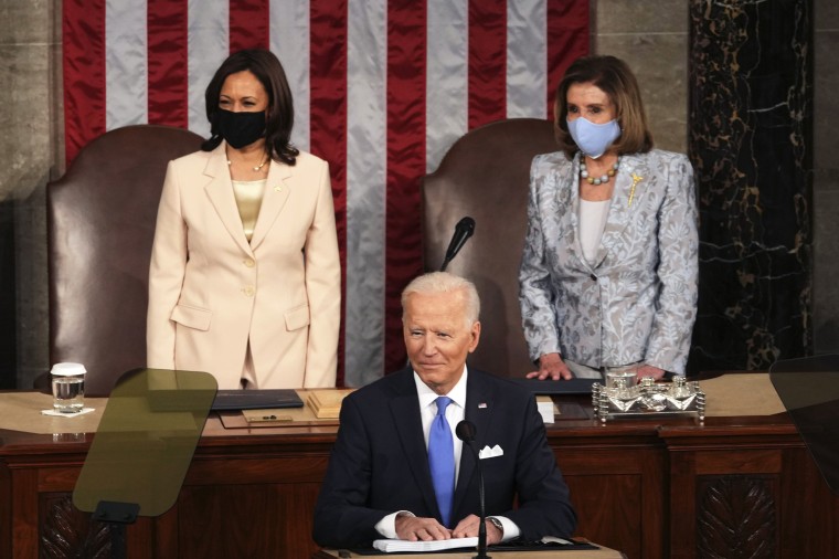 President Joe Biden speaks to a joint session of Congress on April 28, 2021.