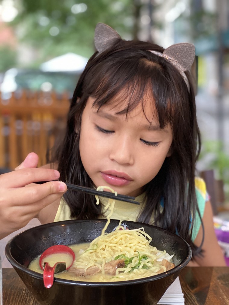 Jamie Nguyen's daughter, Claire, loves to share her Vietnamese heritage with her friends.