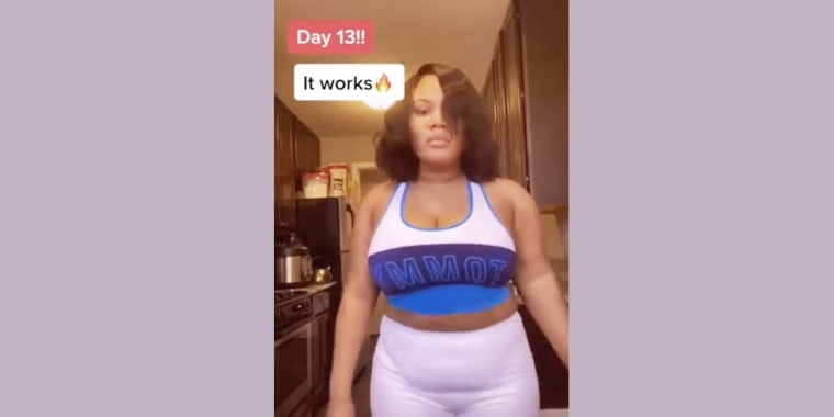 Carline Marques Lauriano has documented her weight loss doing the "ab dance" by posting a video a day to her TikTok page. 