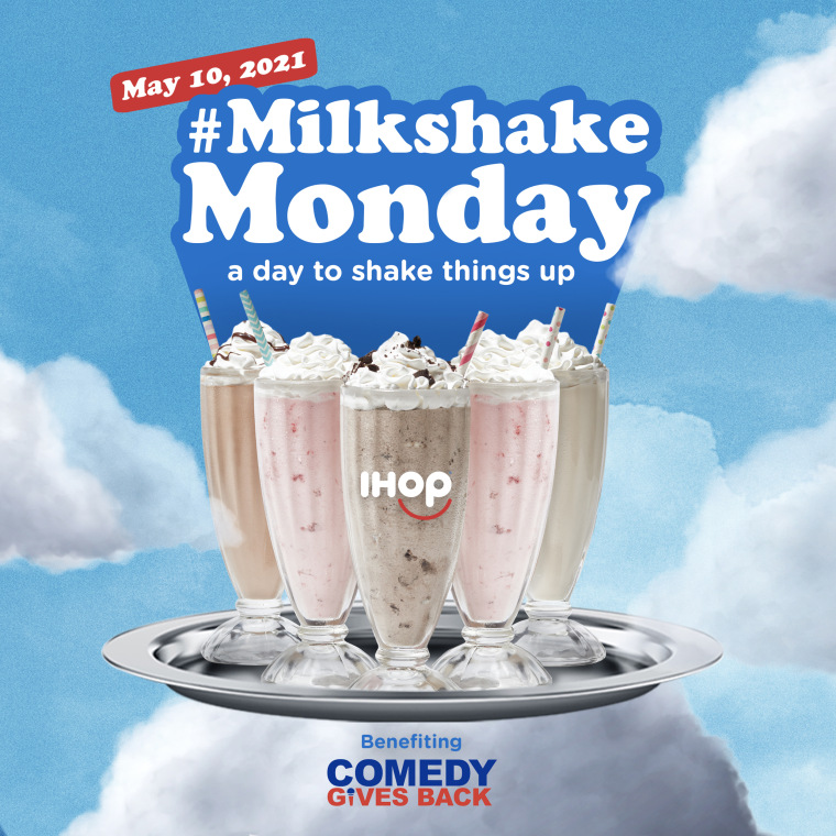 IHOP's trying to win Sandler over with a shake (or two or three).