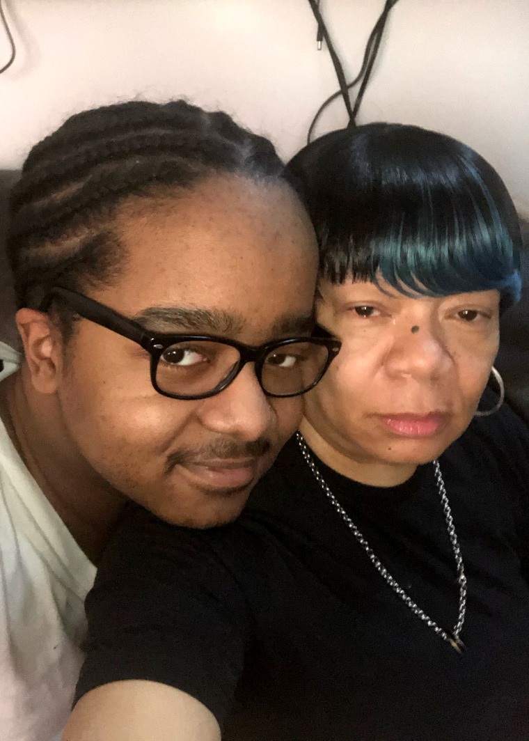 Image: Winston Brown, 15, and his mother, Gilian Mcleish. He was banished to virtual instruction at his charter school in Philadelphia.