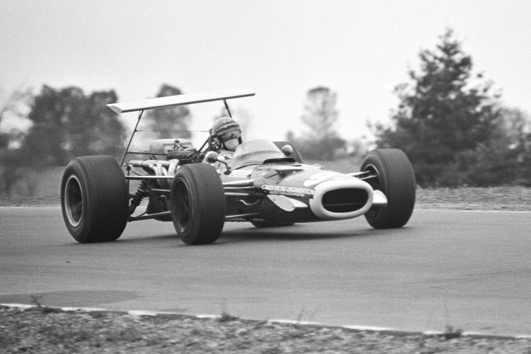 Bobby Unser races in the United States Grand Prix held at Watkins Glen, N.Y., on Oct. 6, 1968.