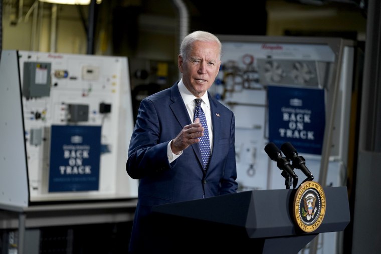 Image: President Joe Biden speaks at Tidewater Community College on May 3, 2021, in Portsmouth, Va.