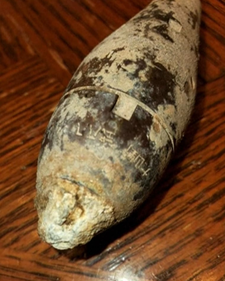 Image: A Missouri family discovered a World War II-era Japanese bomb in their yard.