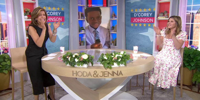 Viral singing sensation DCorey Johnson delivered an impromptu performance of the national anthem on TODAY with Hoda &amp; Jenna that left the hosts cheering for the 9-year-old.