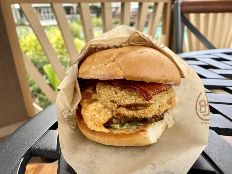 The fried green tomato on this Southern Burger added a whole new dimension of flavor.