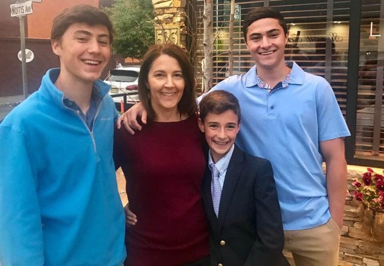 In January Lisa Stockman Mauriello learned she had a fast progressing form of ALS. She hopes that she would be well enough to see her three sons graduate before dying. 