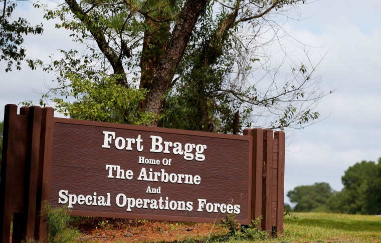 Image: The entrance to Fort Bragg in Fayetteville, N.C., in 2014.