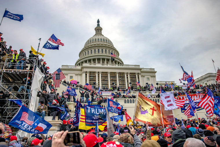 Supporters of President Trump storm the Capitol building on Jan. 6, 2020.