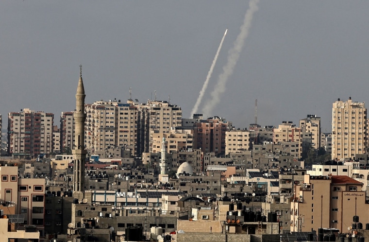 Image: Rockets fired from Gaza City
