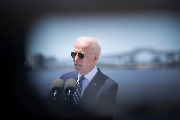 President Joe Biden speaks about infrastructure and jobs on May 6, 2021, in Westlake, La.