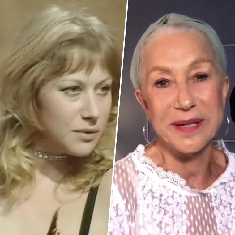 Helen Mirren in 1975 at age 30 (left) and today at age 75.