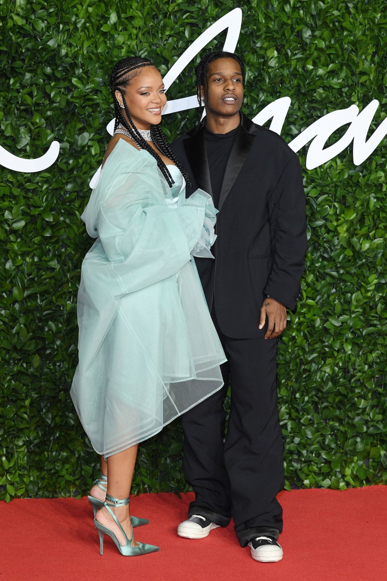 Rihanna and A$AP Rocky at the Fashion Awards 2019