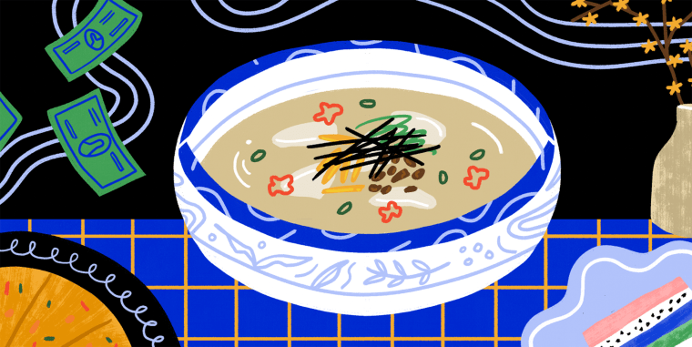 An illustration of tteokguk by Jenny Chang-Rodriguez.