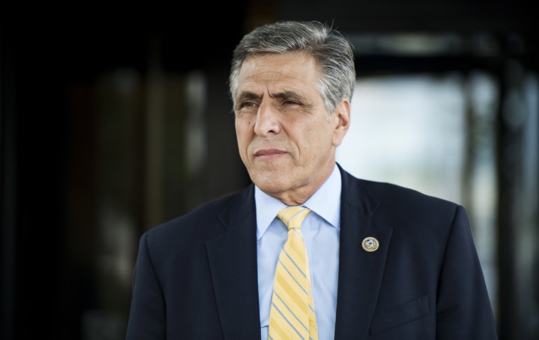Rep. Lou Barletta, R-Pa., leaves the House Republican Conference meeting at the Capitol Hill Club in Washington on June 13, 2018.