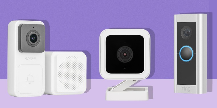Illustration of the Wyze Cam, Wyze Video Doorbell and the Ring Video Doorbell Pro 2