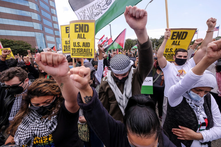 Image: Protest against Israel and in support of Palestinians in Los Angeles