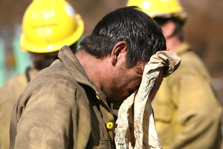 Image: A firefighter in Tijuana, Calif., in 2009