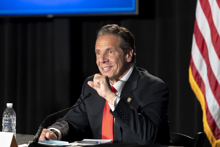Governor Andrew Cuomo at a press conference in New York City on May 13, 2021.