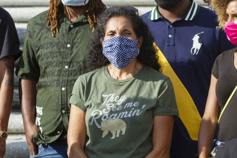 Mona Hardin, the mother of Ronald Greene, at a news conference outside the Louisiana State Capitol in Baton Rouge last year.