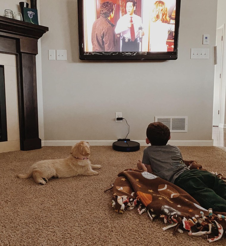 Marvel the puppy and 7-year-old Paxton Williams are both very laid-back. It's one of the reasons the pair are so well suited to being best friends.