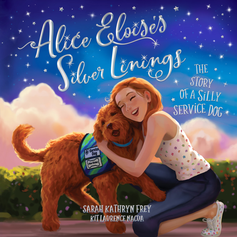 Book cover for "Alice Eloise's Silver Linings: The Story of a Silly Service Dog"
