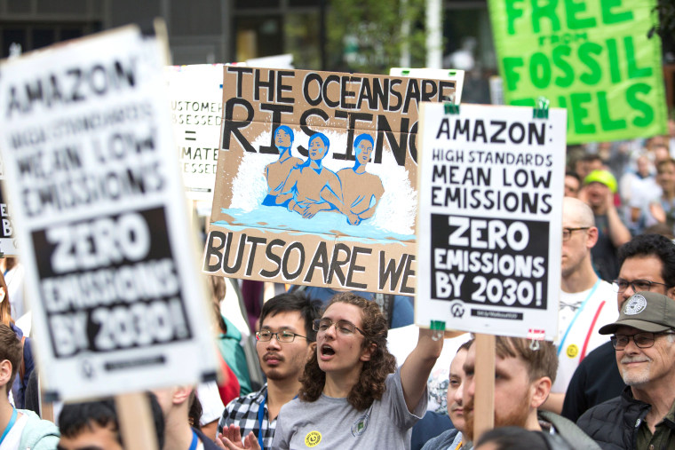 IMAGE: Amazon employees rally in Seattle 
