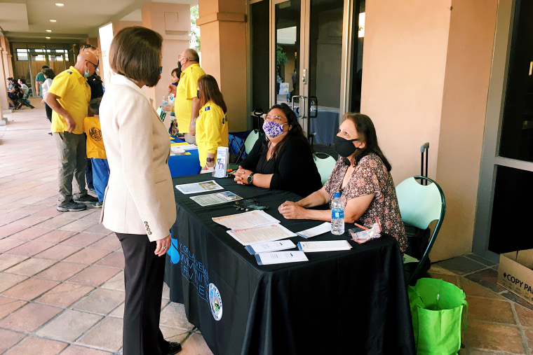 Sen. Catherine Cortez Masto attends the City of Las Vegas' Cinco de Mayo celebration vaccine clinic.