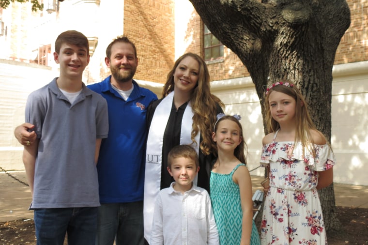 Image: Brendan Mullican with his family.