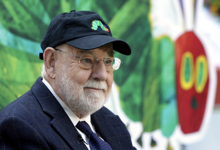 Author Eric Carle reads his classic children's book \"The Very Hungry Caterpillar\" on the NBC's \"Today\" show in New York on Oct. 8, 2009, as part of Jumpstart's 4th annual National Read for the Record Day.