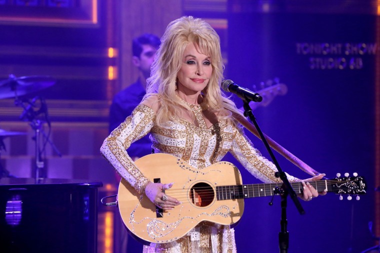 Musical guest Dolly Parton performs on The Tonight Show Starring Jimmy Fallon